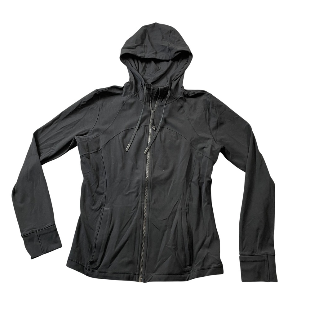 Lululemon 14 Black Define Jacket Full Zip High Fitted Silhouette Long Sleeve